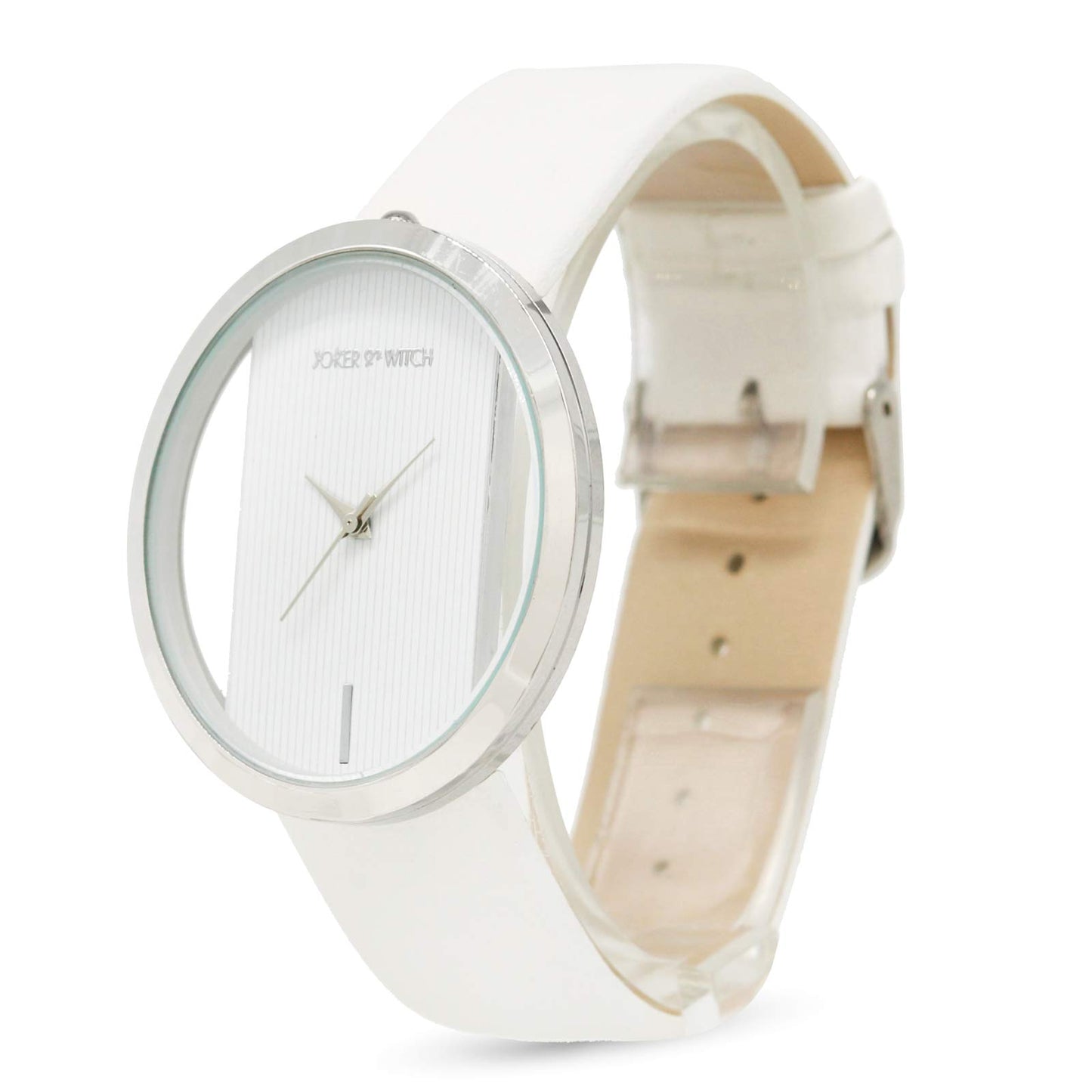 Joker & Witch Formal Analogue Women's Watch(White Dial Polyurethane Colored Strap)-JWBS107