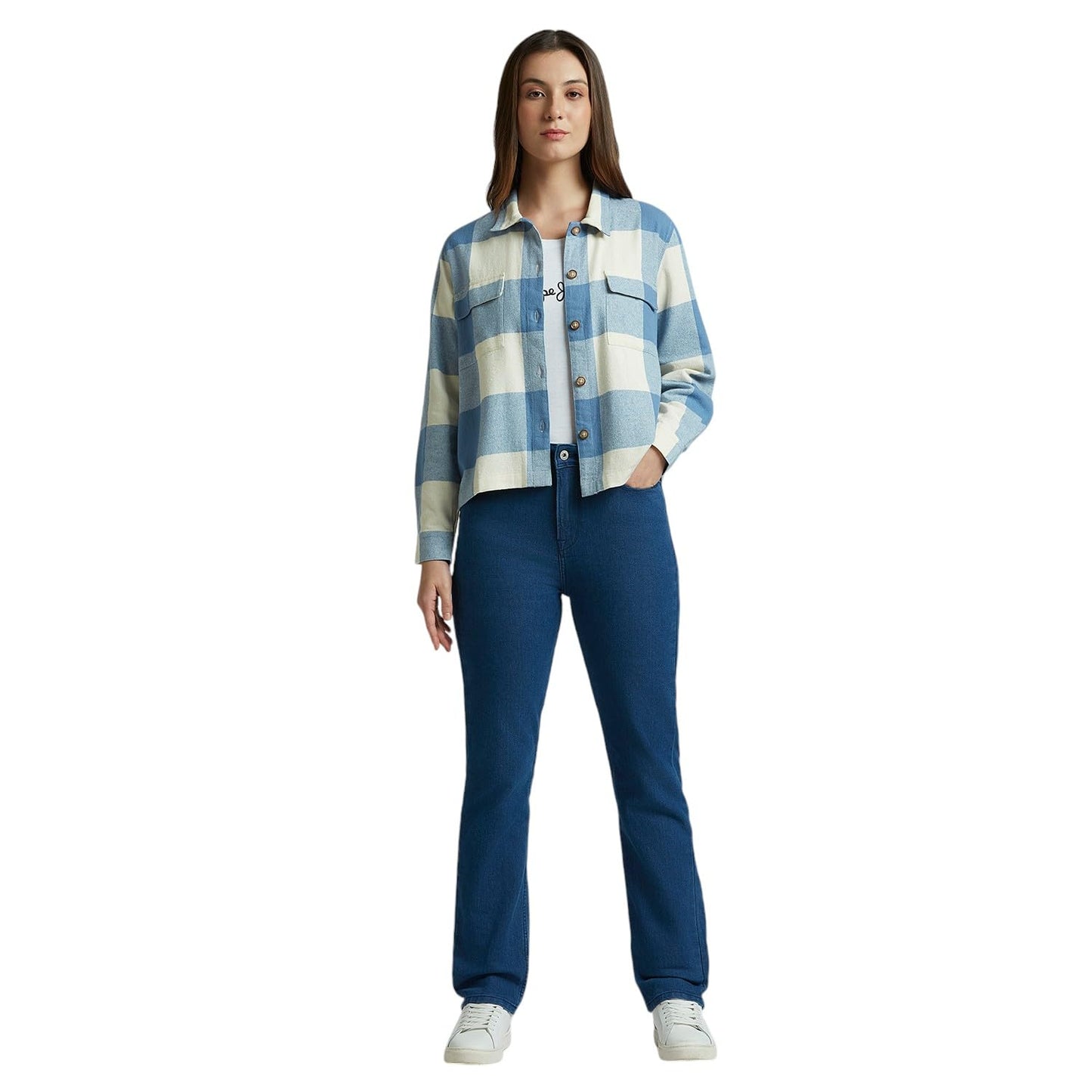 Pepe Jeans Women's Relaxed Fit Shirt (PL305064_Blue