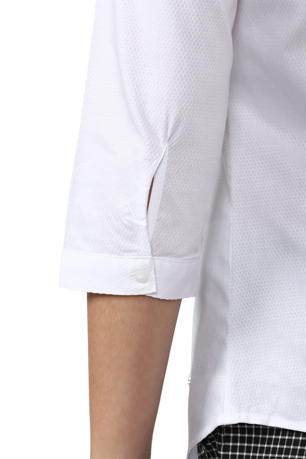 Van Heusen Women's Solid Regular Fit Shirt (VWSFCRGBM60638_White 2XL)