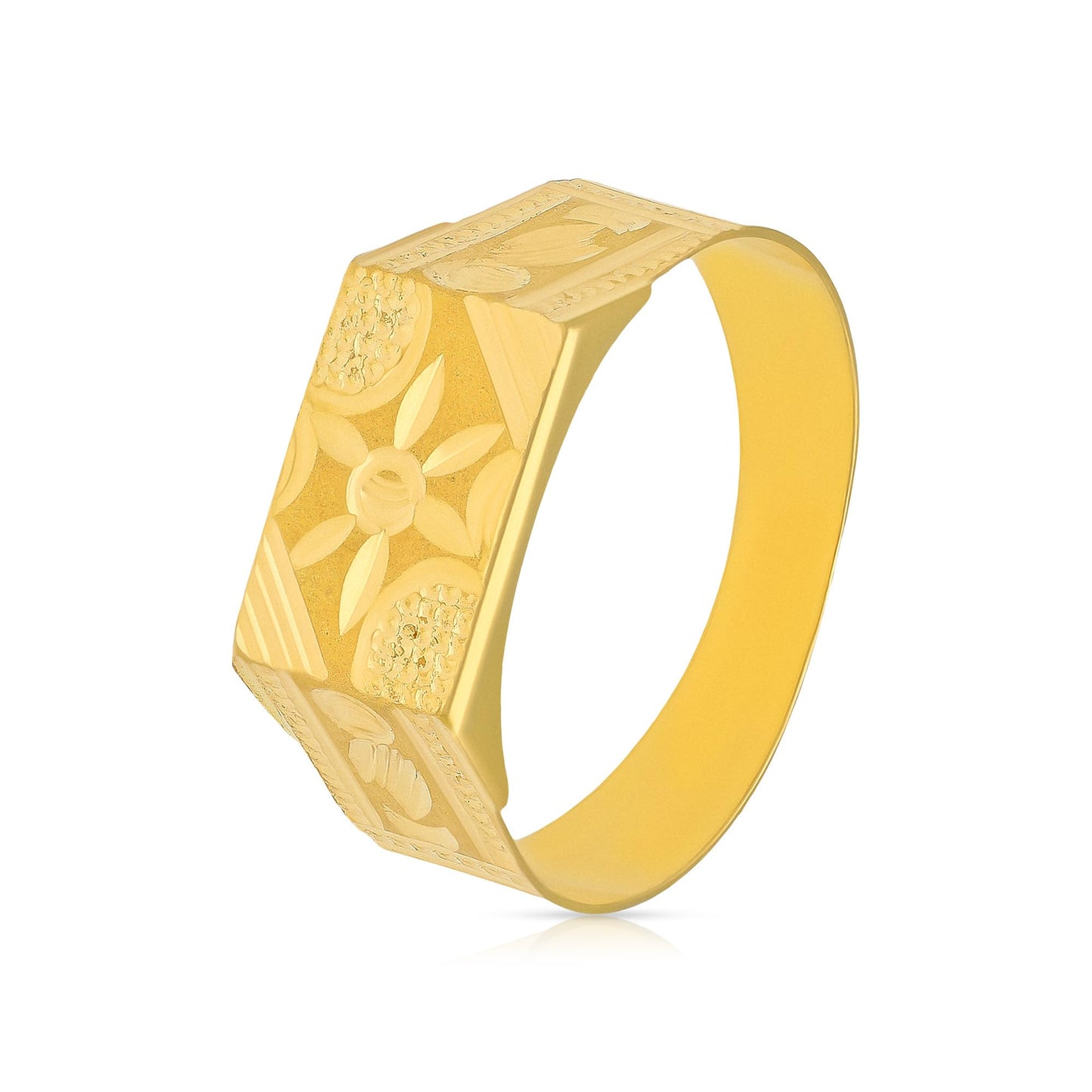 Malabar Gold and Diamonds Gold Ring for Men|Ring for Birthday, Wedding, Anniversary & Valentine's Day Gift