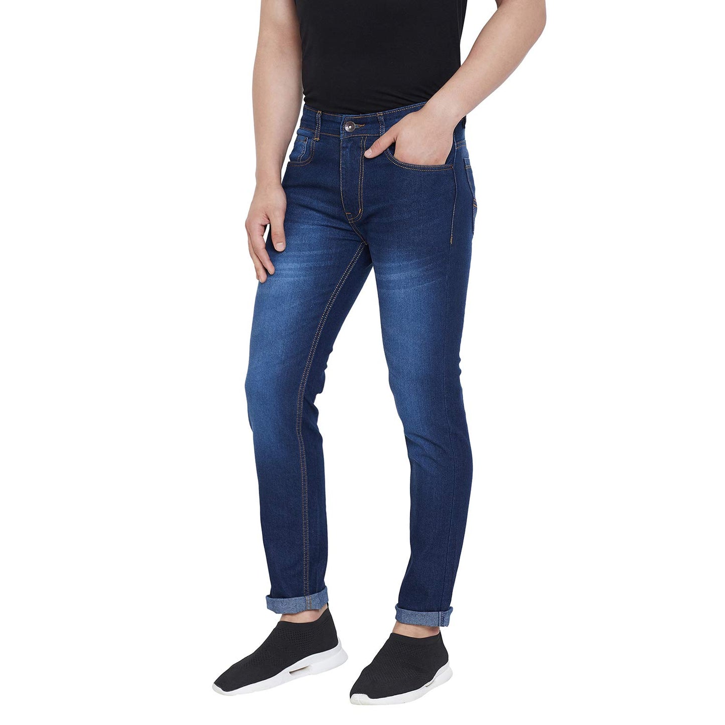 Ben Martin Men's Regular Fit Denim Jeans (BM-WJ03-DARK-P13-42, Blue)