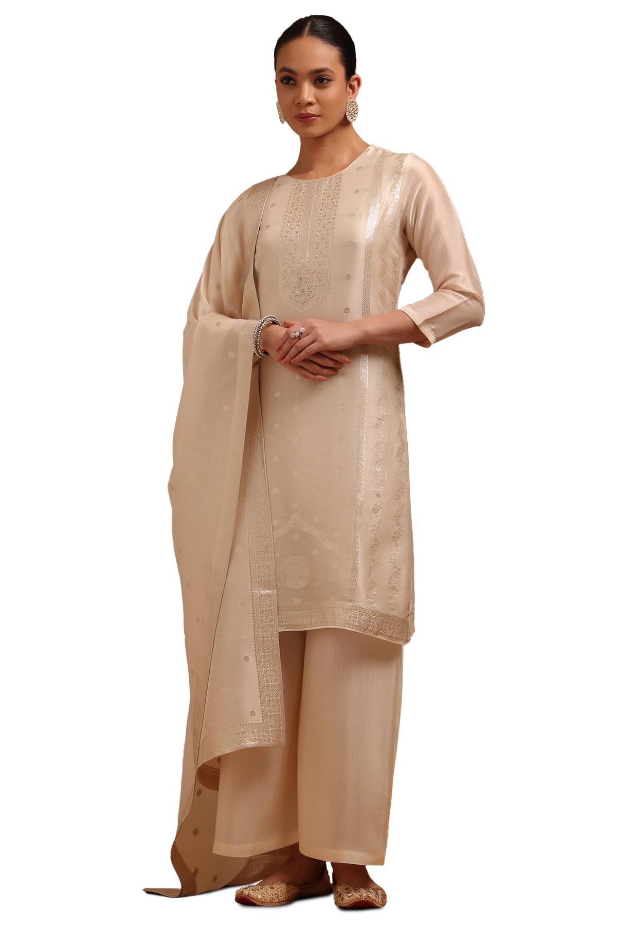 Soch Women's Viscose Blend Salwar Suit Set (EWA5CD22230_Off White