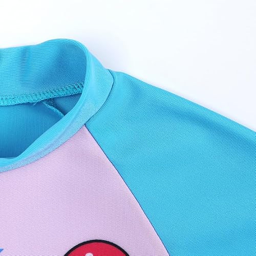 Baby Bucket Swimsuit for Girls | Swimwear with Cap | Swimming Costume | Swimwear and Beachwear(12 Months-18 Months) - (Purple & Blue)