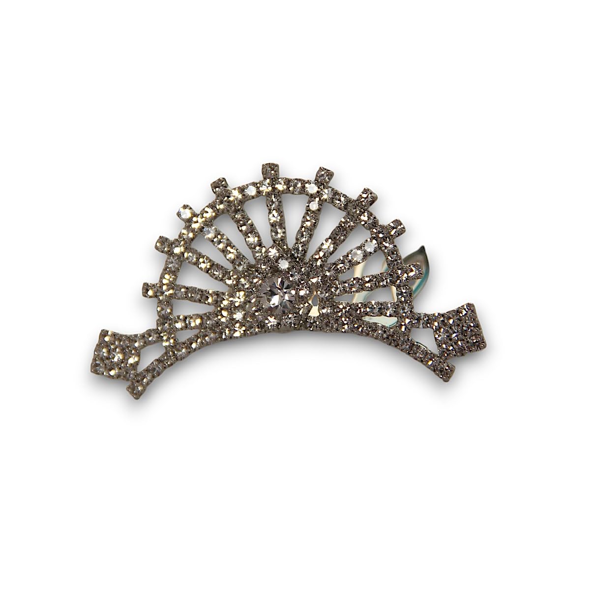 ACCESSHER Silver Plated Crystal Tiara for Girls & Women | Bridal Crown for Wedding, Birthday, Prom and Special Ocassion | Princess Look Headband | Tiara For Women & Girls (Design 7)