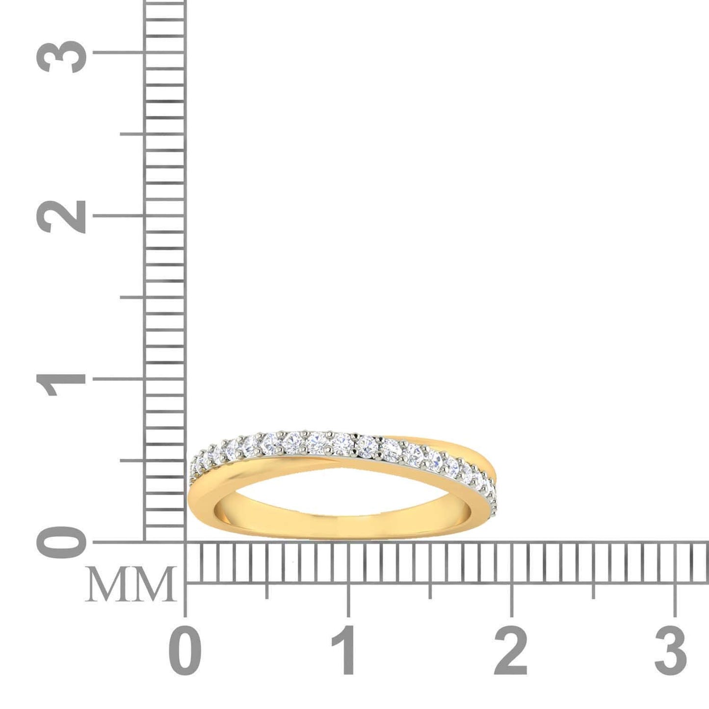 Avsar 18k (750) Yellow Gold and Diamond Ring for Women