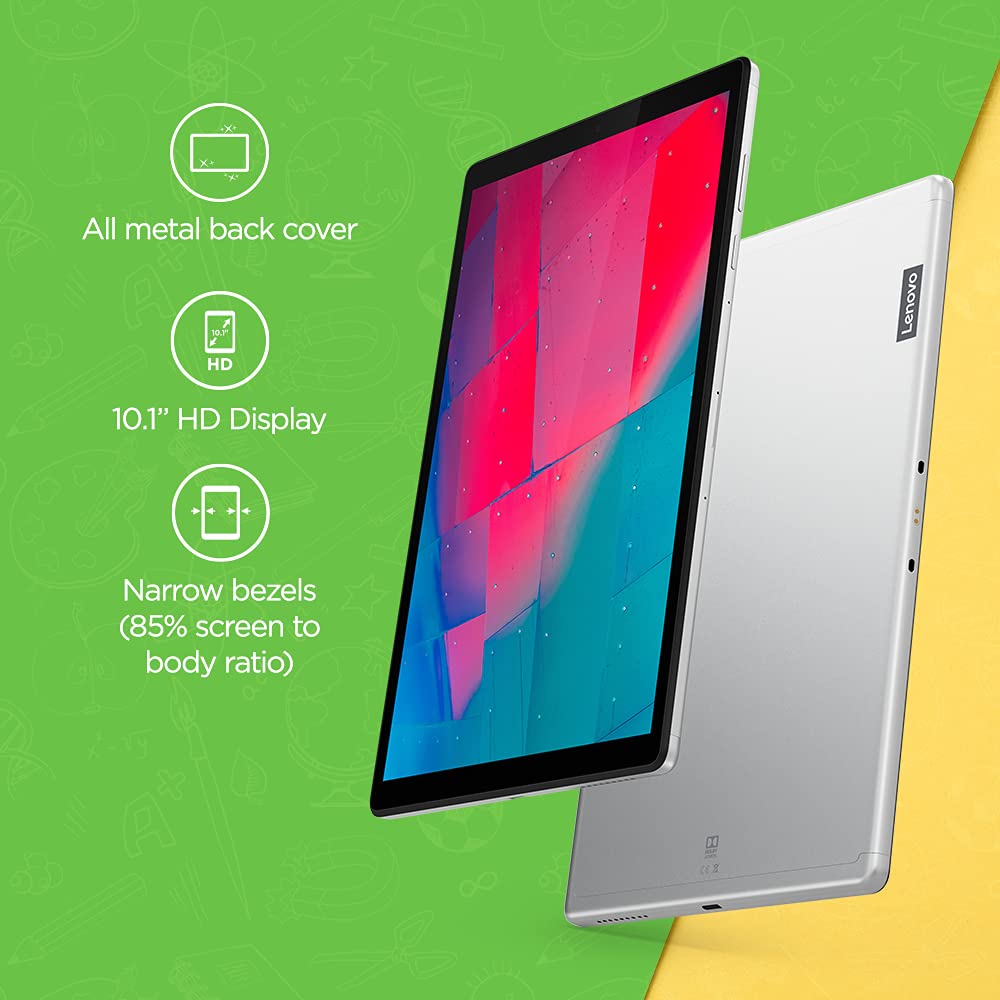 Lenovo Tab M10 HD 2nd Gen (10.1 inch/25.65 cm, 2 GB, 32 GB, Wi-Fi Only) Platinum Grey with Metallic Body and Octa core Processor