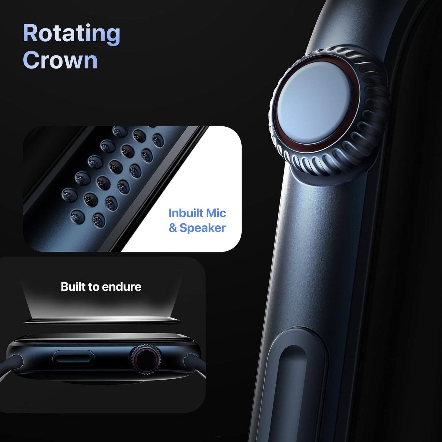 Fire-Boltt Brillia Smart Watch 2.02” Super AMOLED Display, Bluetooth Calling, SpO2, Heart Rate Monitor, 120+ Sports Modes, Fitness Tracker, Voice Assistant, Smart Watch for Man & Women– Blue