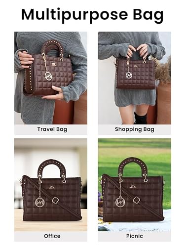 MINI WESST Arabian Night Handbag | Spacious Interior | Lightweight | Vegan Leather | Travel | Shopping | Office | Picnic