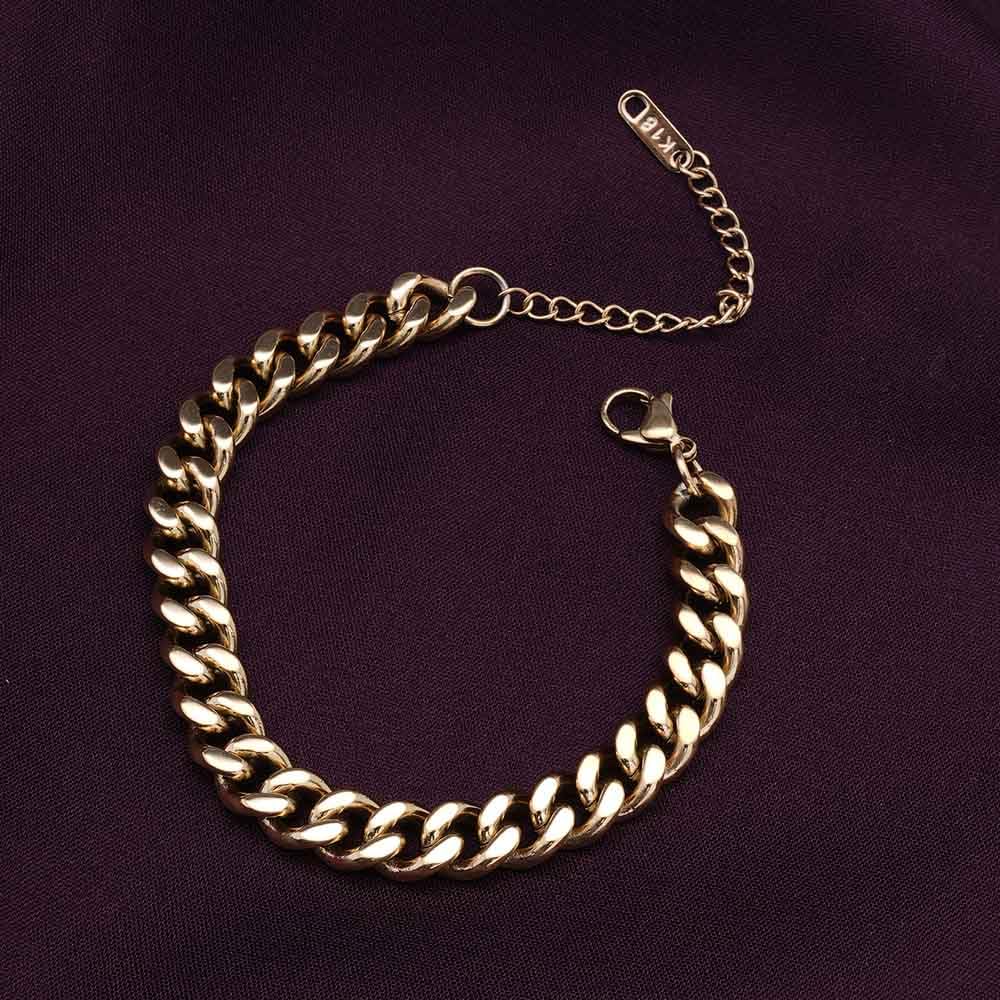 PALMONAS Chunky Medium Bracelet for Womens - Waterproof & Anti-Tarnish, Gift for Girls & Women