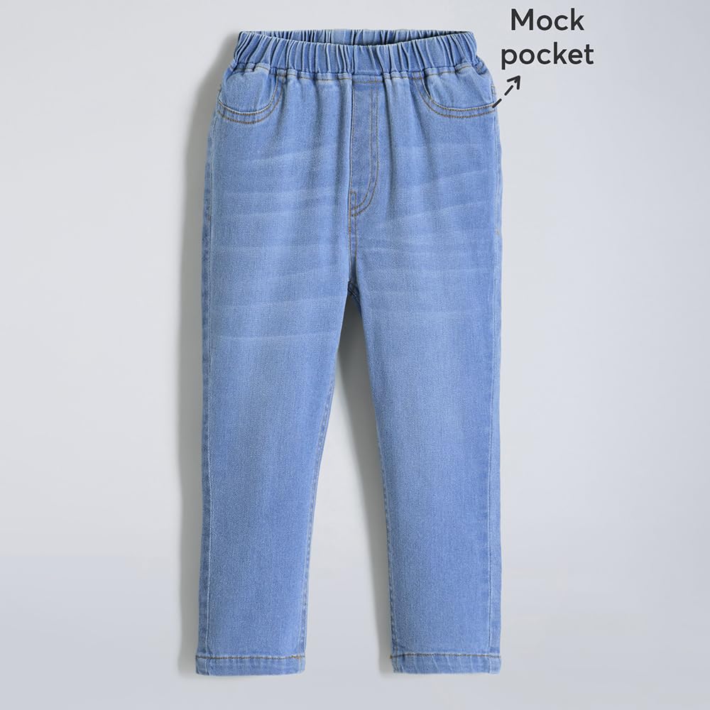 Hopscotch Girls Blue Elasticated Denim Jeans (4-5 Years)
