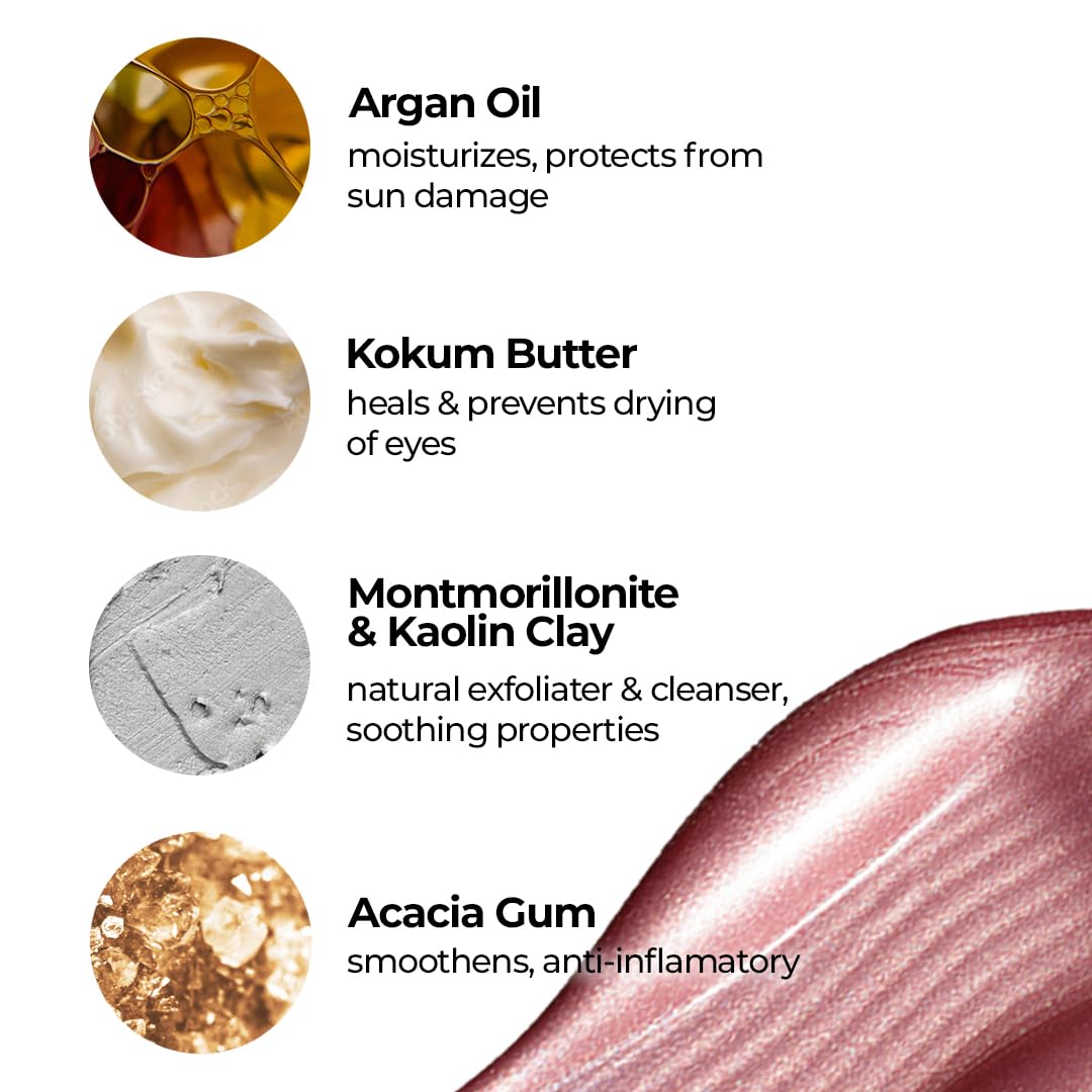 Ruby's Organics Mini Metallic Liquid Eyeshadow for Women- Eye Makeup, Smooth Glide Insta Dry Formula, Smudge proof, Waterproof, Long Lasting and Highly Pigmented, Paraben Free, Vegan - Aurus, 3ml