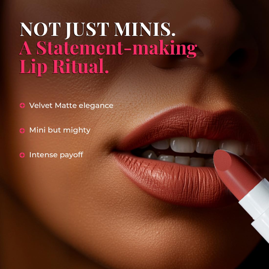 Just Herbs Ayurvedic Lipstick Micro-Mini Kit | Kit of 16 Matte Lipsticks | Long-lasting | Weightless | Ayurvedic Formula | Travel-friendly - 7g