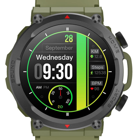 TIMEX Unisex-Adult Tough 1.43Round Amoled Rugged Smartwatch With 466X466 Pixel Resolution| Bluetooth Calling| Metallic Body|Always On Display|Ai Voice Assist|100+ Sports Modes|100+ Watchfaces
