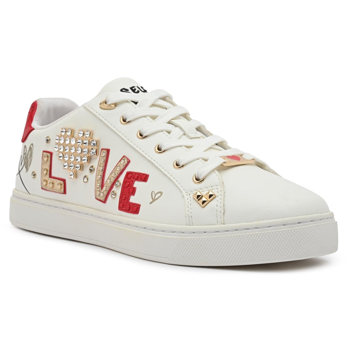 Aldo DIGIHEART-IN100 Ladies White Flat Sneakers