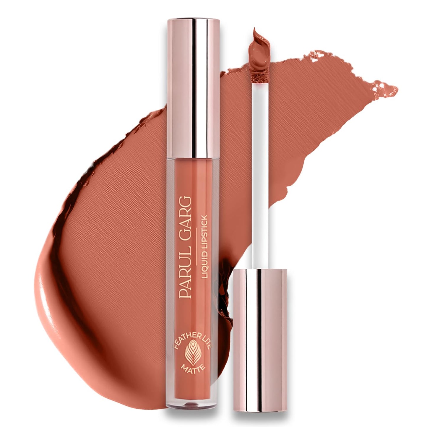 Parul Garg Beauty Featherlite Matte Liquid Lipstick | High-Pigment, Long-Wear & Non-Drying | Lightweight & Transfer-Proof | 100% Vegan & Clean Beauty |Fantasy 84 - Brown Nude| 2.5ml