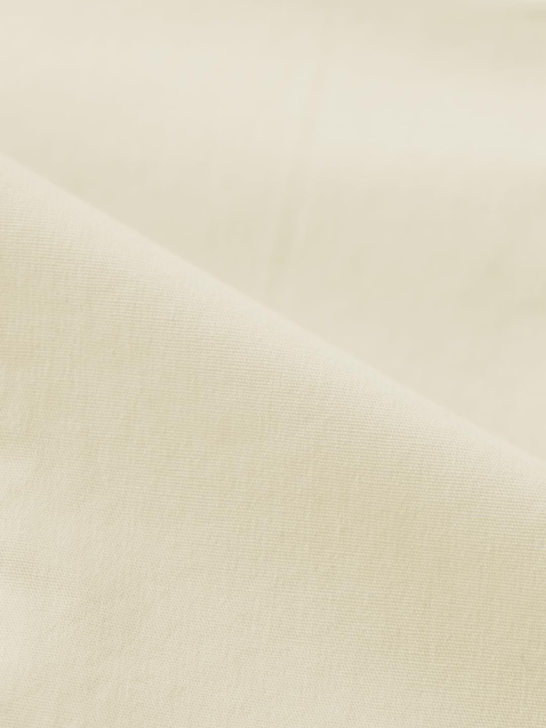 The Souled Store Corset Shirt: Off-White Women and Girls Long Sleeves Collared Neck Button Front Fitted Shirts