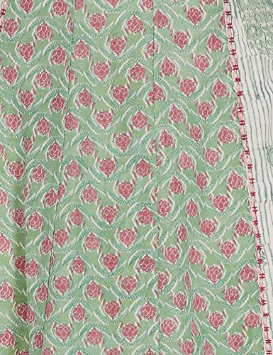 W for Woman Cotton Green Printed Flared Skirt_20FEW50285-114278_S
