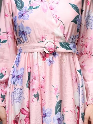 Kazo Lexington Mini Dress with Belt (Pink_M)