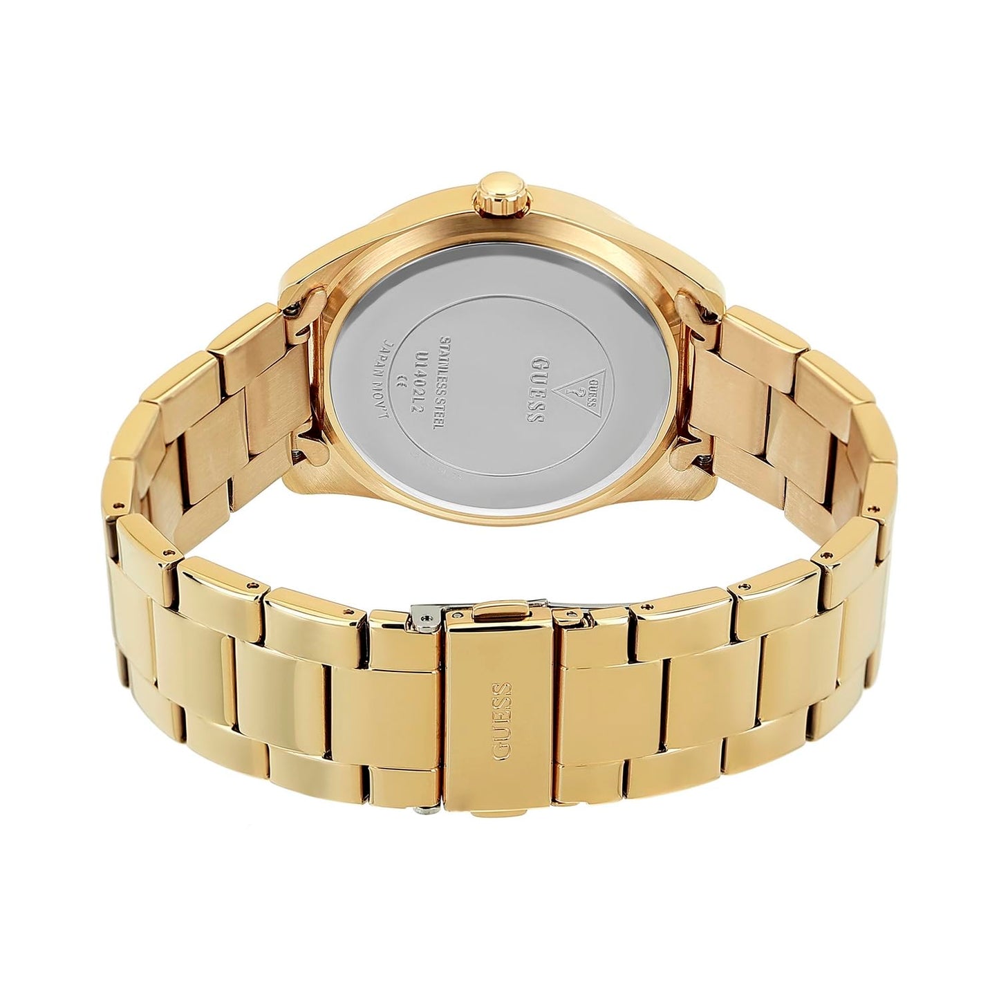 GUESS Stainless Steel Analog Gold Dial Women's Watch-U1402L2M