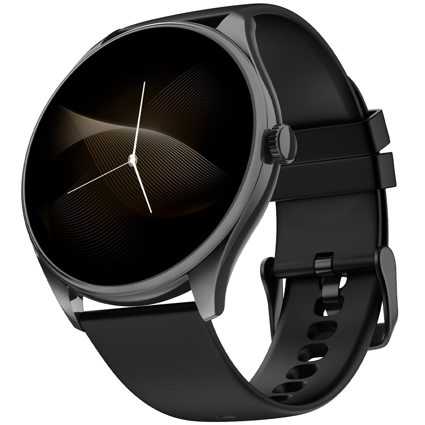 Noise Twist 2 Smart Watch with 1.43” AMOLED Screen, AI Search & Voice Assistant, Bluetooth Calling, Stainless Steel Back, 7-Day Battery, 100+ Watch Faces, Health Suite, IP68 (Jet Black)