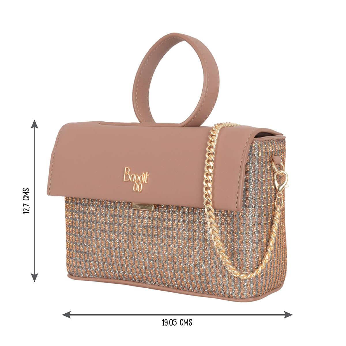 Baggit Women Brown Xxxs Size Satchel Sling Bag | Ladies Stylish Casual Cross Body Purse Handbag