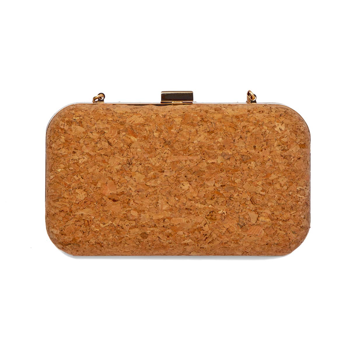 Modern Myth Cork Clutch PU Material Textured Party Sling Bag for Women with Beige Textured Print