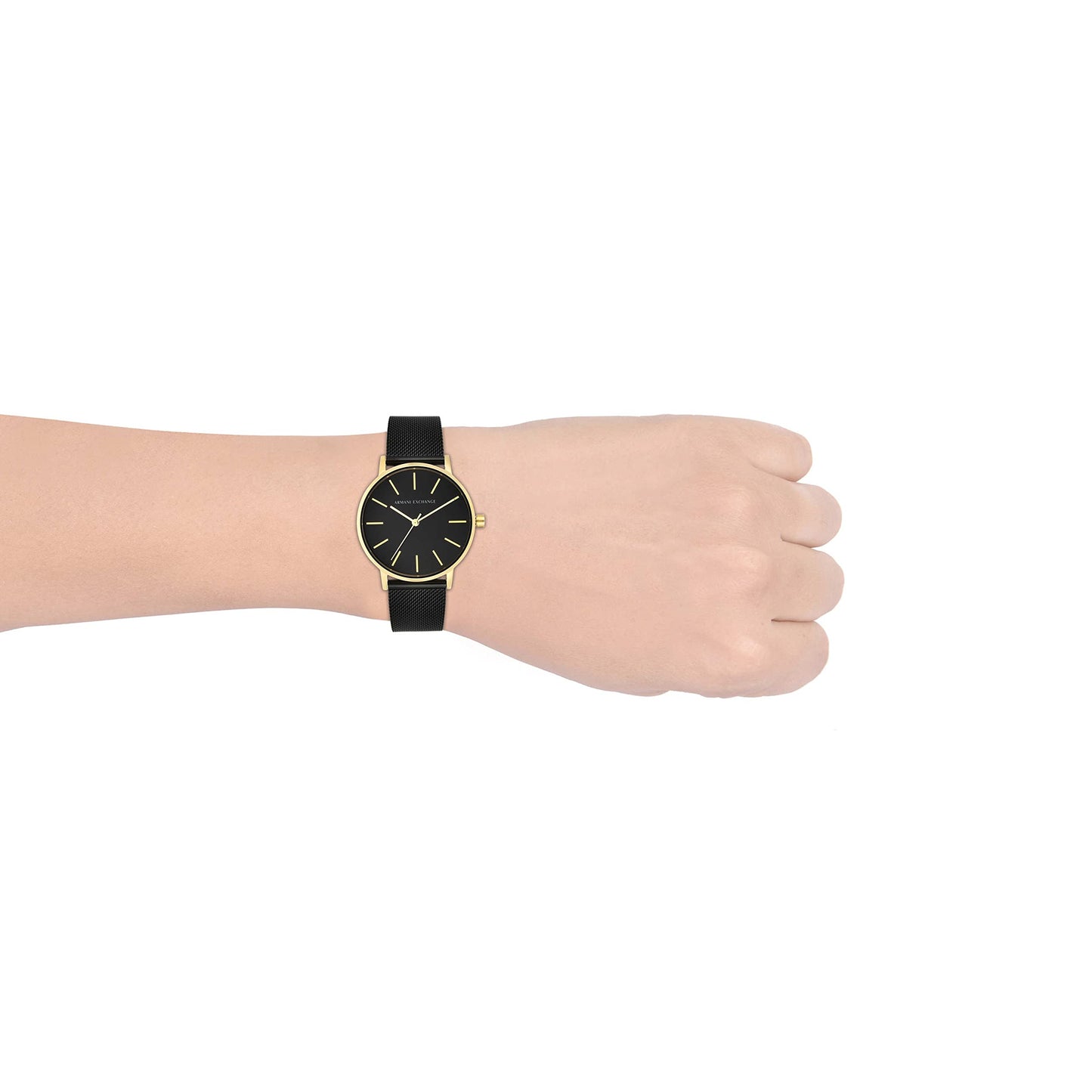 Armani Exchange Analog Black Dial Women's Watch-AX5548 Stainless Steel, Black Strap