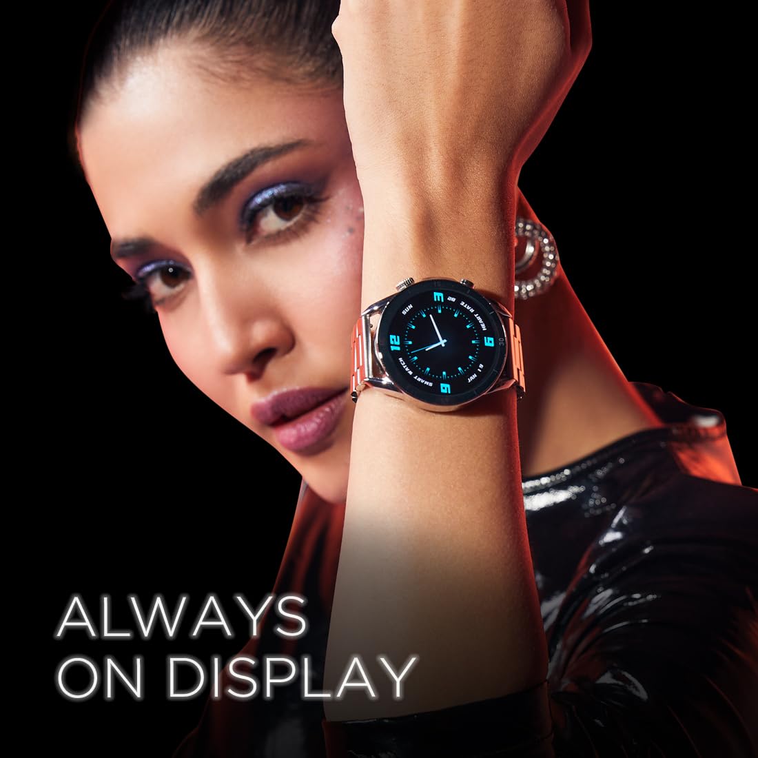 Fire-Boltt Legacy Luxury Round Smart Watch 1.43″ Super AMOLED, Bluetooth Calling, Wireless Charging, Voice Assistant, SPO₂ & Heart Rate Monitor, 110+ Sports Modes, Smart Watch for Men & Women - Black