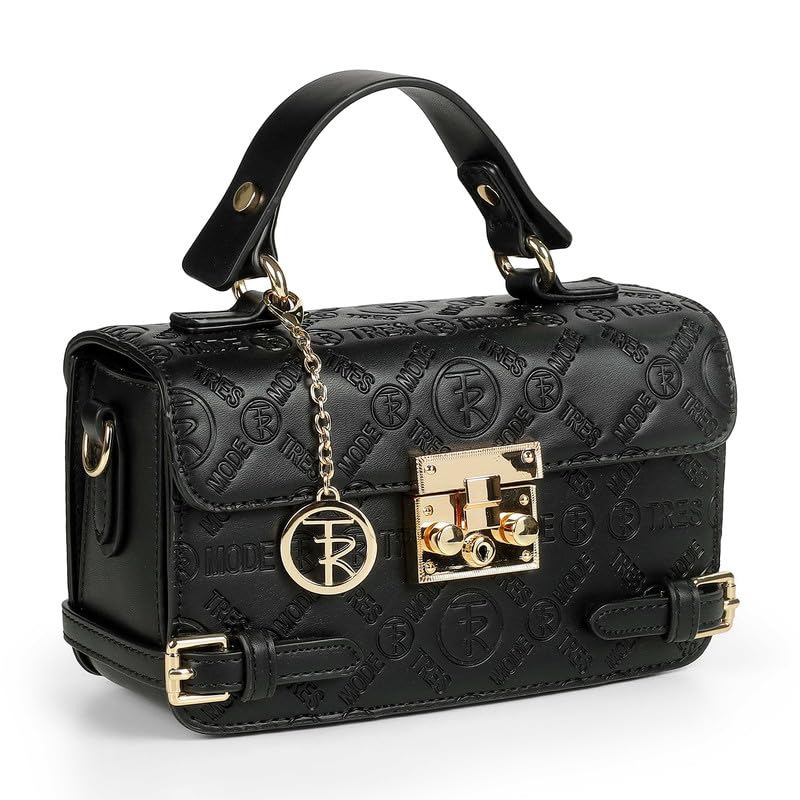tresmode LUBERK Black Women Vegan Leather Sling Bag