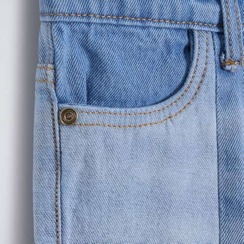 Hopscotch Girls Cut & Sew Straight Fit Cotton Jeans in Blue Color for Age (2-3 Years)