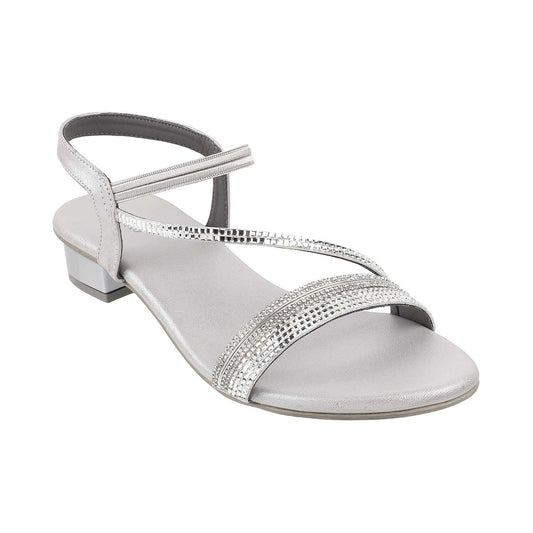 Metro Womens Synthetic Silver Sandals