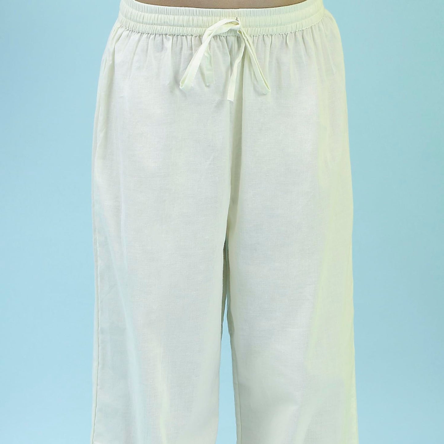 Biba Girl's Cotton Kurta, Bottom (KWPLMP6437SS25CRM_Cream