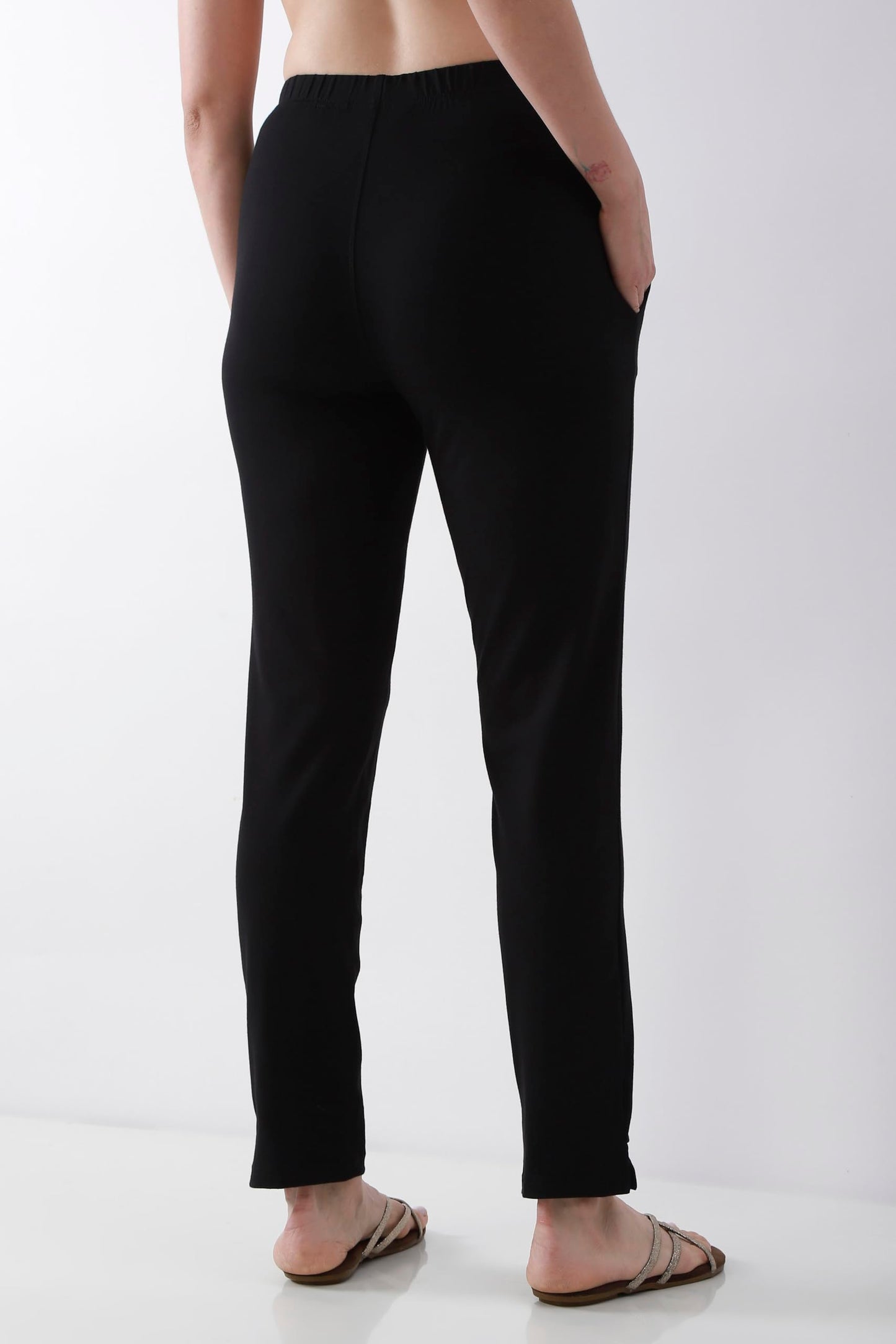Biba Women Black Straight Pants_4XL