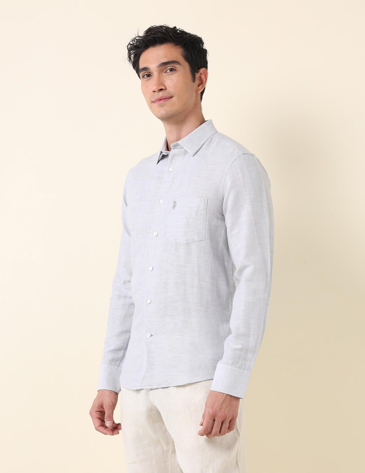 U.S. Polo Assn. Men's Tailored Fit Shirt (USSHT2622_Grey