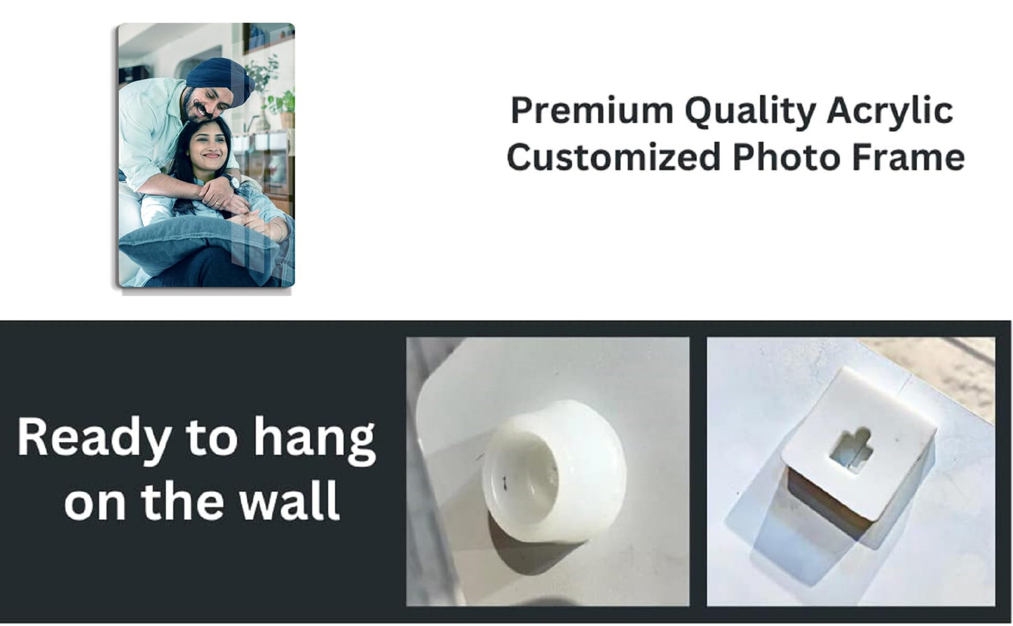 MITZVAH 5mm Acrylic Photo Frame Personalized Photo Gifts|Personalised Photo Frame Birthday Gift|Premium (Portrait, 8X12 inch)