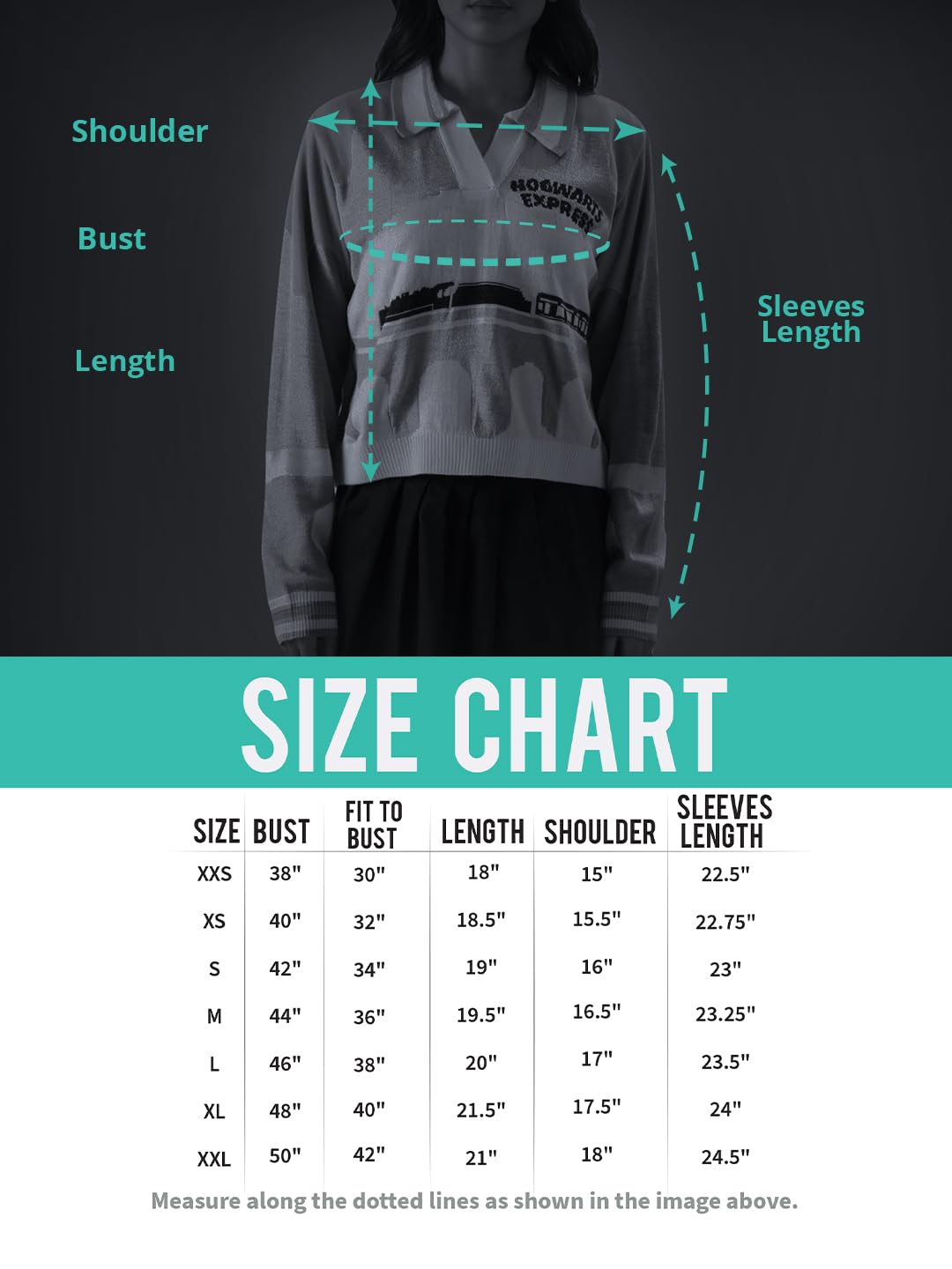 The Souled Store Official Harry Potter: Hogwarts Express Women and Girls Full Sleeve Collared Neck Oversized Fit Cropped Sweaters Multicolour Womens Cropped Knit Sweaters for Girls Pullover Cable