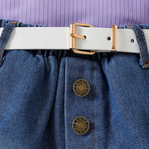 Hopscotch Girls Short Sleeves Graphic Print Lavender Color Short set (2-3 Years)