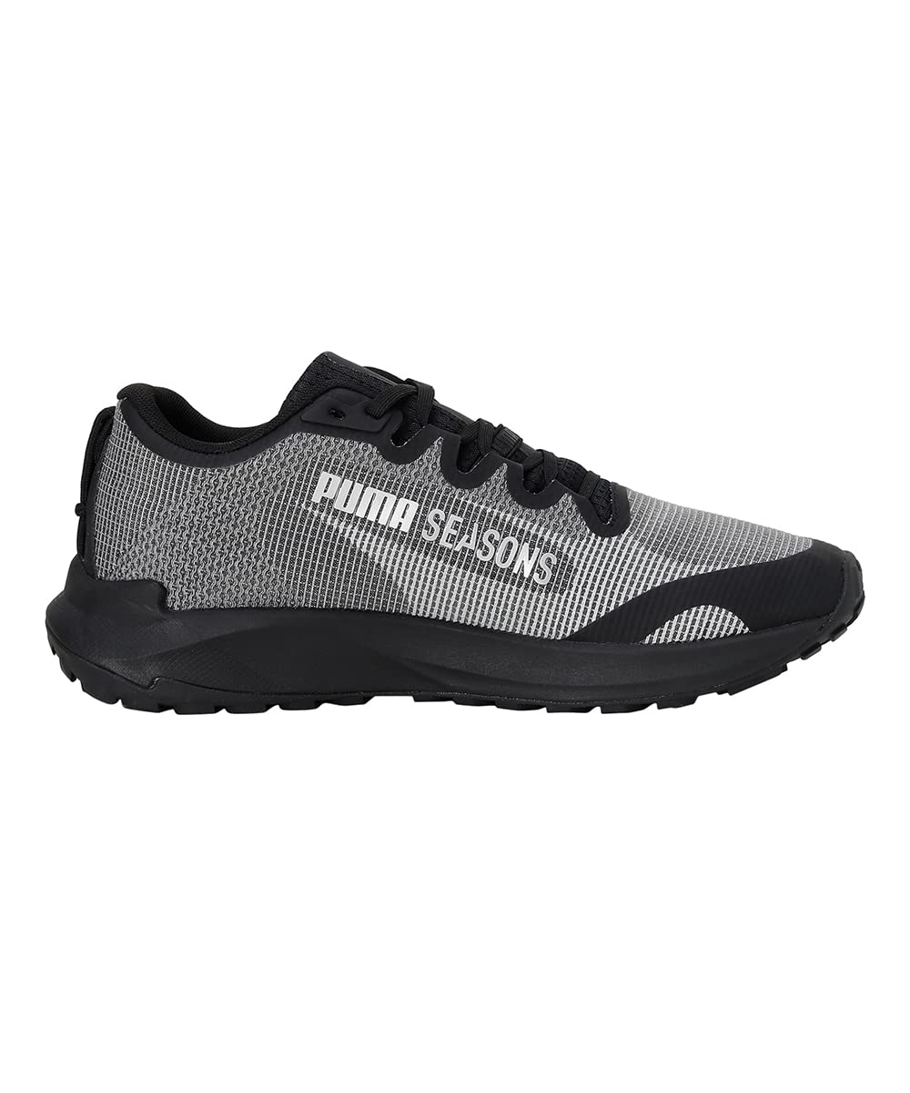 PUMA Men, Fast-Trac Nitro, Black-Metallic Silver, Running Shoe, 6.5UK, (37704401)