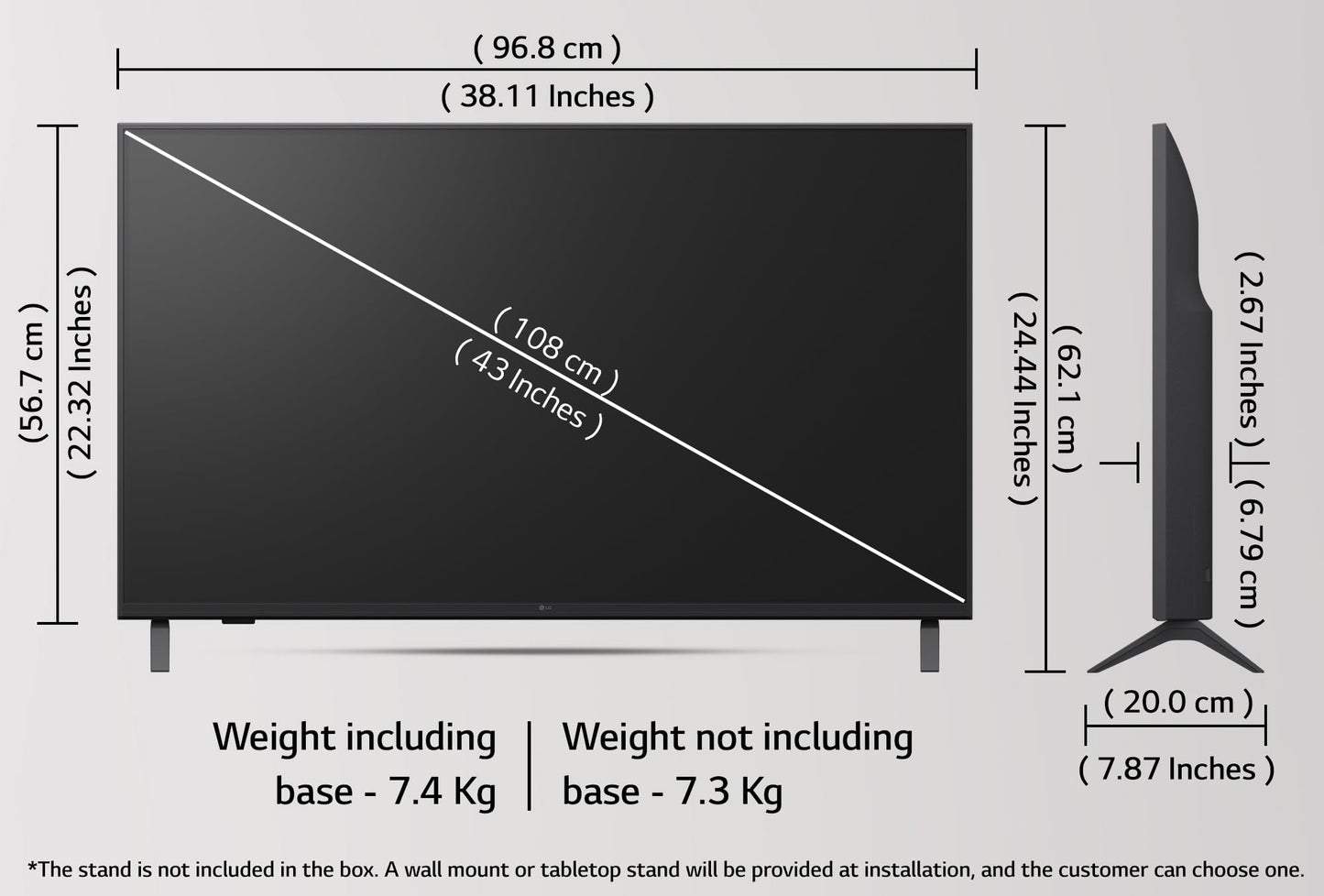 LG 108 cm (43 inches) UA82 Series 4K Ultra HD Smart webOS LED TV 43UA82006LA