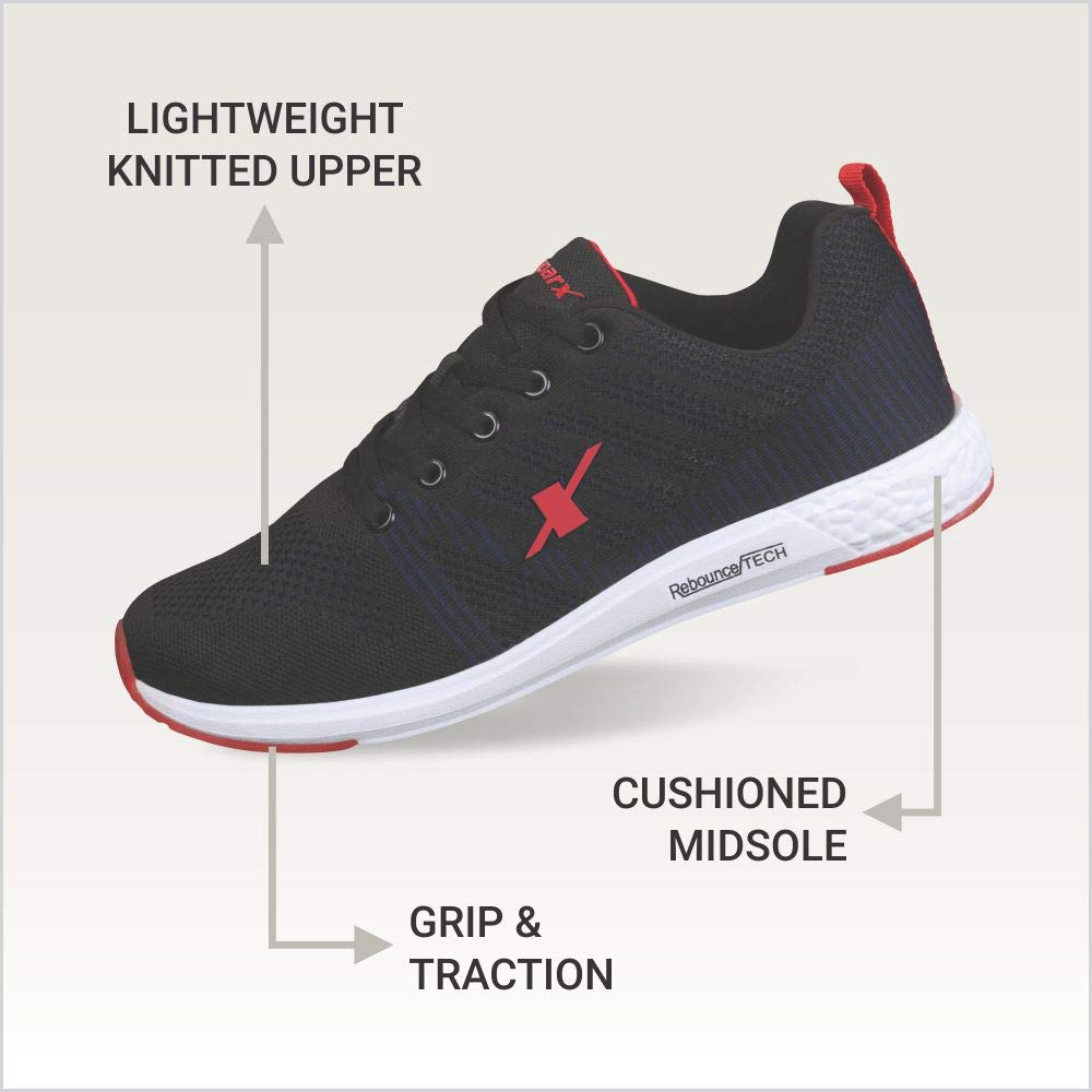 SPARX Men's SX0379S Black Red Running Shoes 11 (SX0379SBKRD0011)