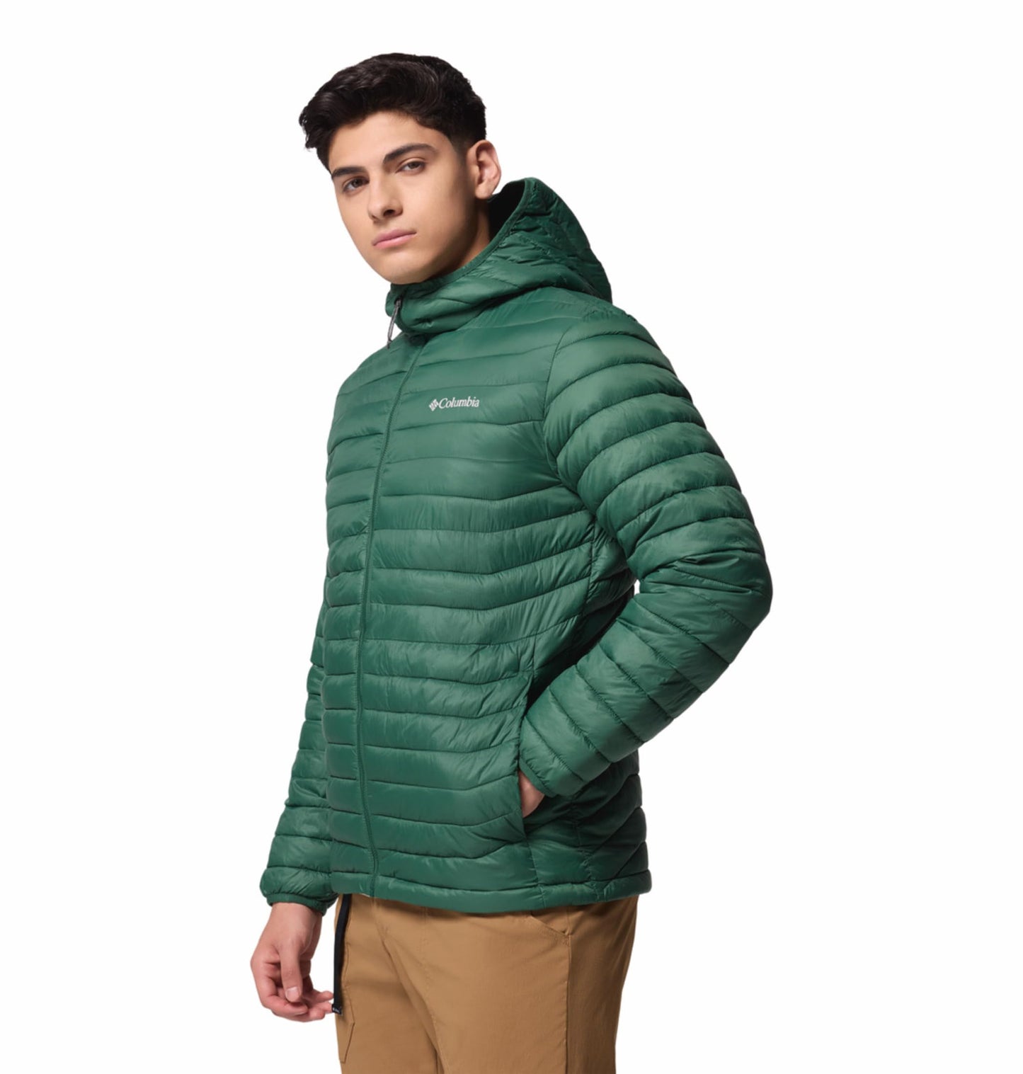 Columbia Men Green OmniShield Powder Pass Down Jacket, L