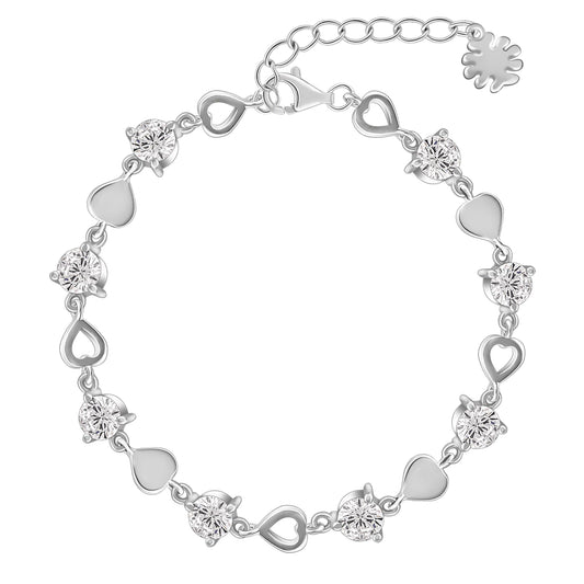 GIVA 925 Silver Anushka Sharma Heartlock Bracelet, Adjustable| Gifts for Girlfriend, Gifts for Women & Girls| With Certificate of Authenticity and 925 Stamp | 6 Month Warranty*