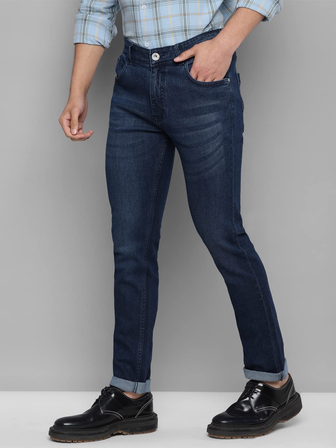 Allen Cooper Denim Jeans for Men(92-32) Dark Blue