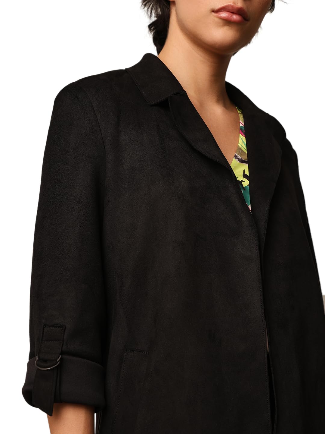 ONLY Women's Regular Fit Black Coat