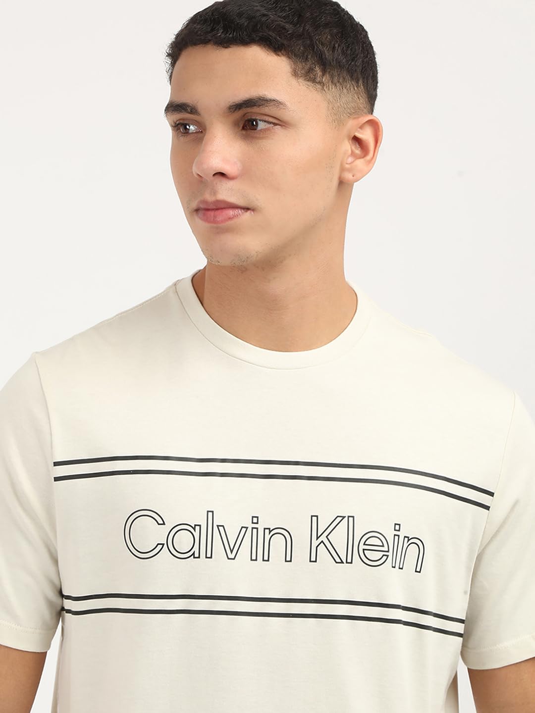 Calvin Klein Jeans Men's Regular Fit T-Shirt (A4-40IC818100 White