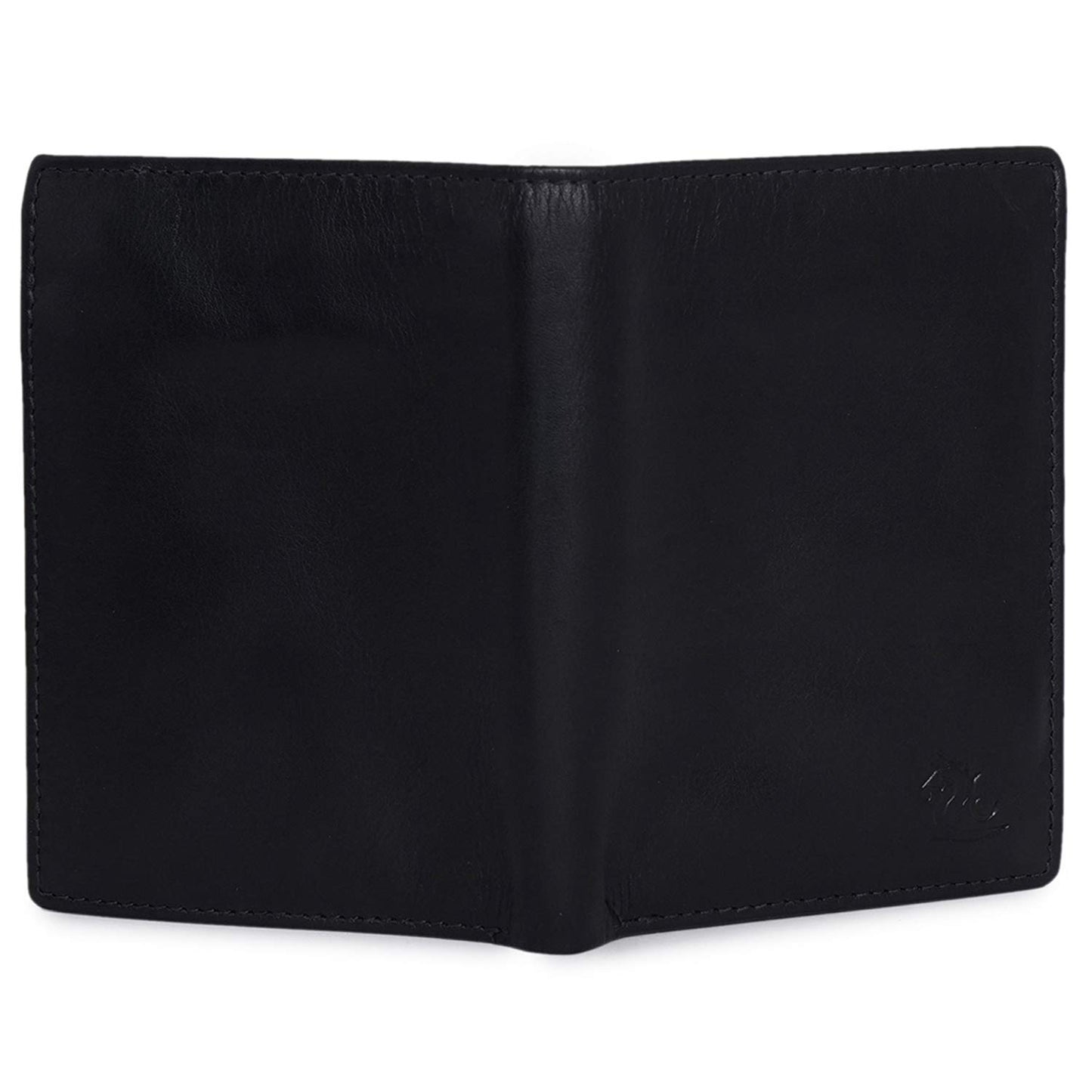 KARA Men's Black Genuine Leather Tri Fold Casual Wallets with 9 Cards Holder Slots - Heavy Duty Formal Wallets for Men - Stylish Men Trifold Purse