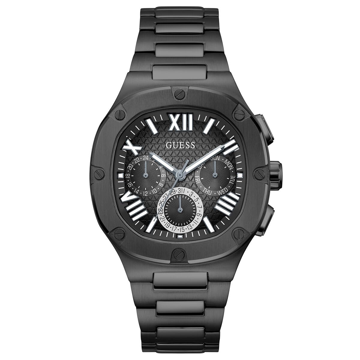 GUESS Analog Black Dial Men's Watch-GW0572G3 Stainless Steel, Black Strap