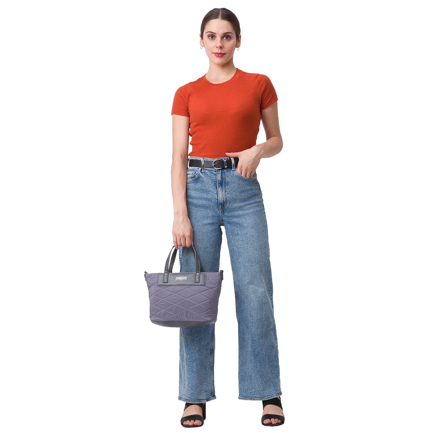 KENNETH COLE Women's Stylish Grey Casual Tote Bag