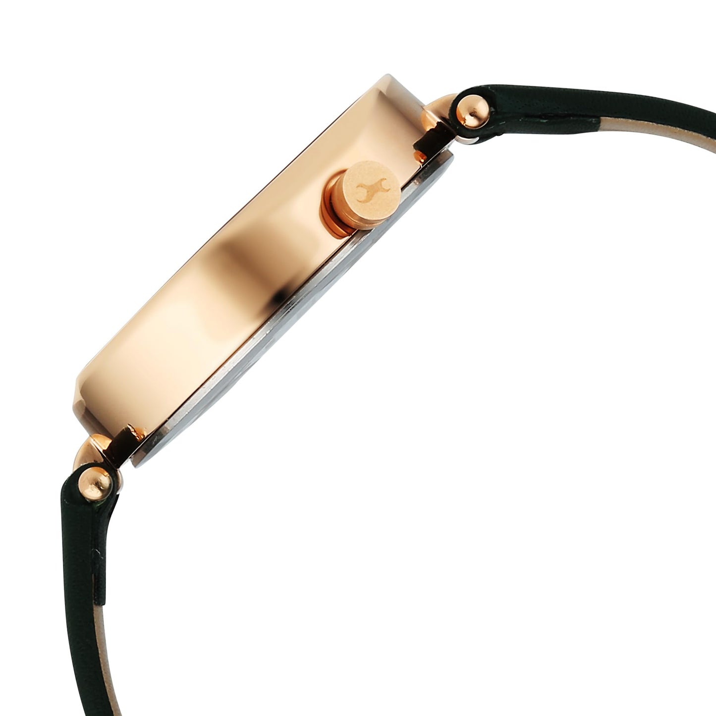 Fastrack TIK Tok 5.0 Quartz Green Shaped Dial Women's Watch | Leather Strap Material | Watches for Women Analog - 6319WL02