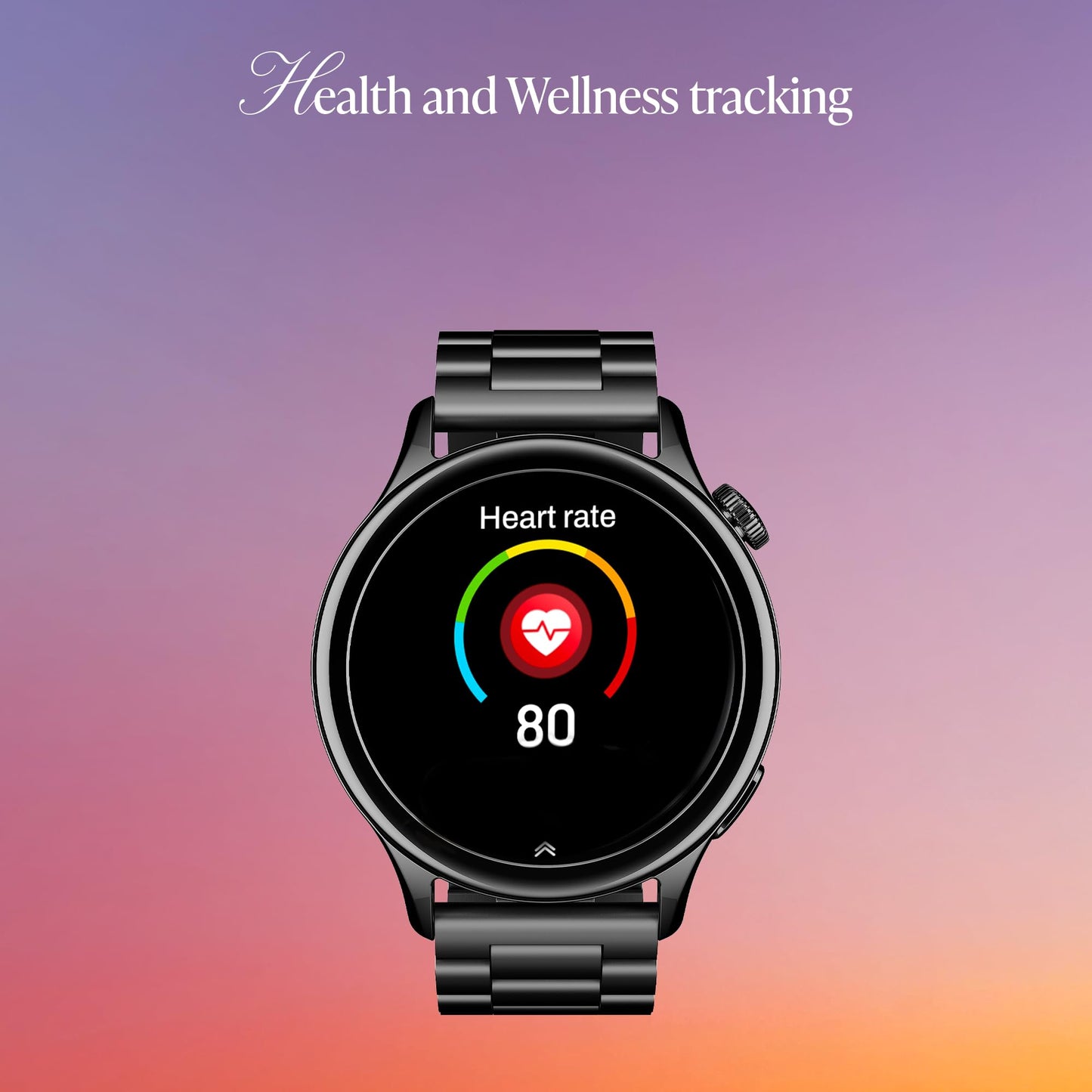 Boat Enigma Daze Women's Luxury Smart Watch w/ 1.3”(3.3cm) AuraVue Display w/ 20% Higher Brightness, Emergency SOS, Female Wellness Tracking, BT Calling, smart Watch for Women Latest (Steel Black)
